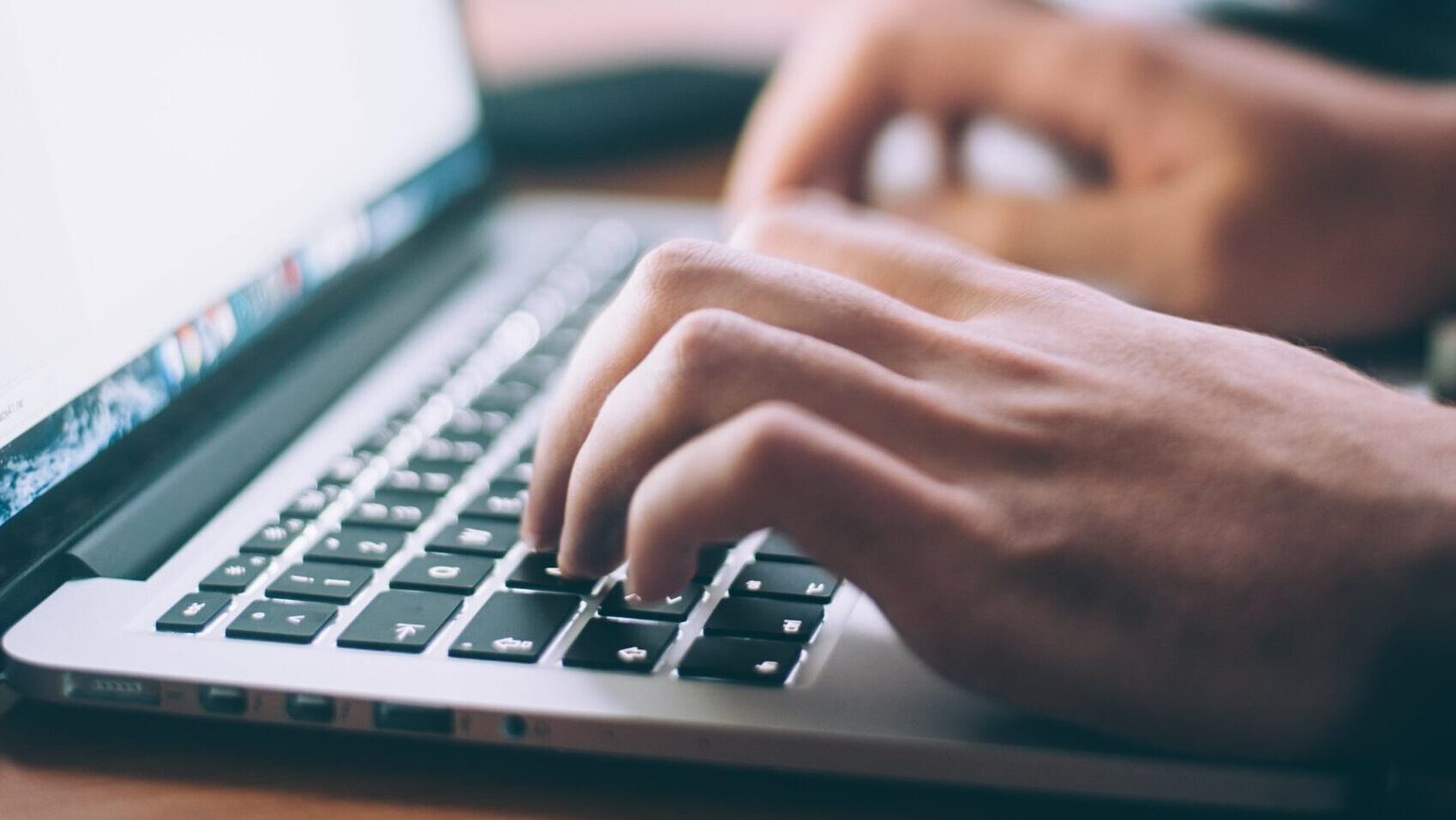 person working on laptop